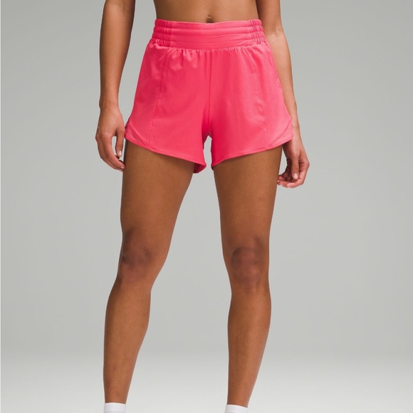NWT Lululemon Hotty Hot High Rise Lined Short 4” Lip Gloss pink - Picture 1 of 7